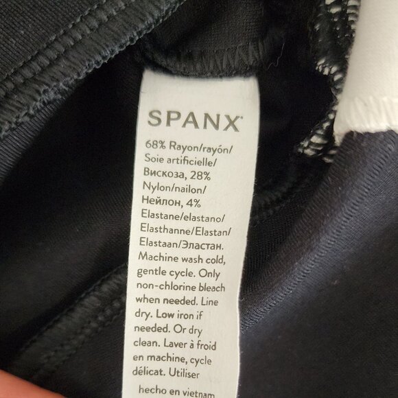 SPANX Contrast Stitch Tie Waist Ponte Top Women's Large Office Buisness Career - Picture 7 of 11